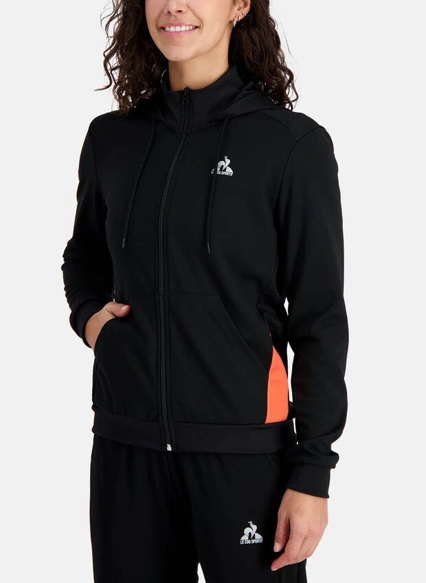 FELPA FULL ZIP TRAINING, BLK, large