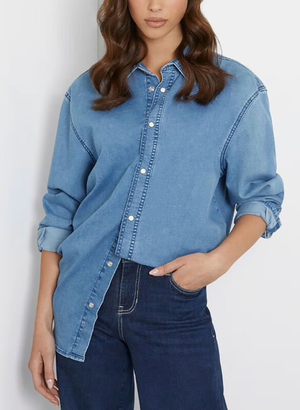 CAMICIA IN DENIM, B0LE STONE, medium