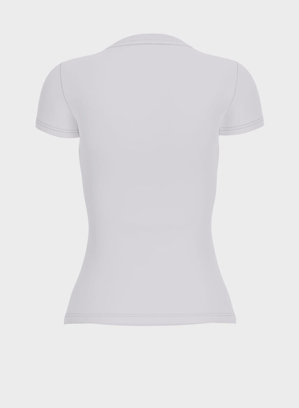 T-SHIRT TRIANGOLO FLOWERS, G011 WHT, medium