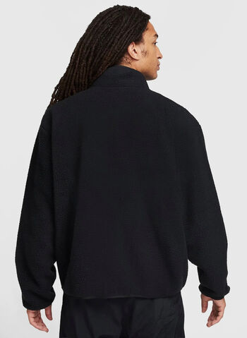 FELPA SHERPA CLUB CON CAPPUCCIO, 010 BLK, small