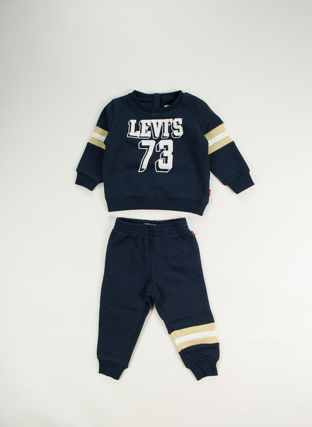 TUTA GIROCOLLO CON STAMPA INFANT, C8D NVY, large