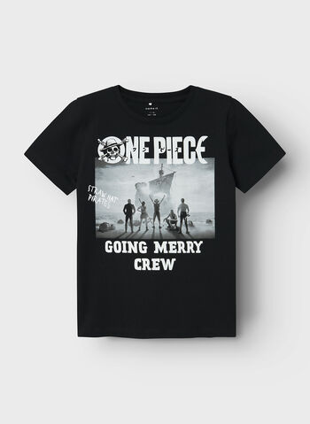 T-SHIRT MANS ONEPIECE RAGAZZO, BLACK, small