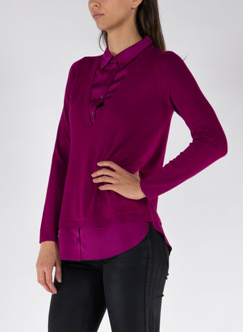 MAGLIONE INSERTO CAMICIA, , small