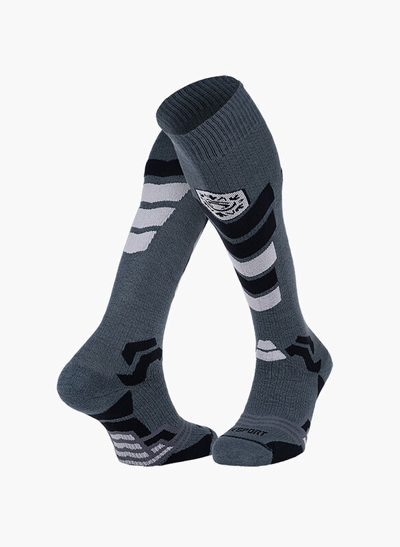 CALZA SKI SLIDE ELITE MERINOS UNISEX, - BLK, medium
