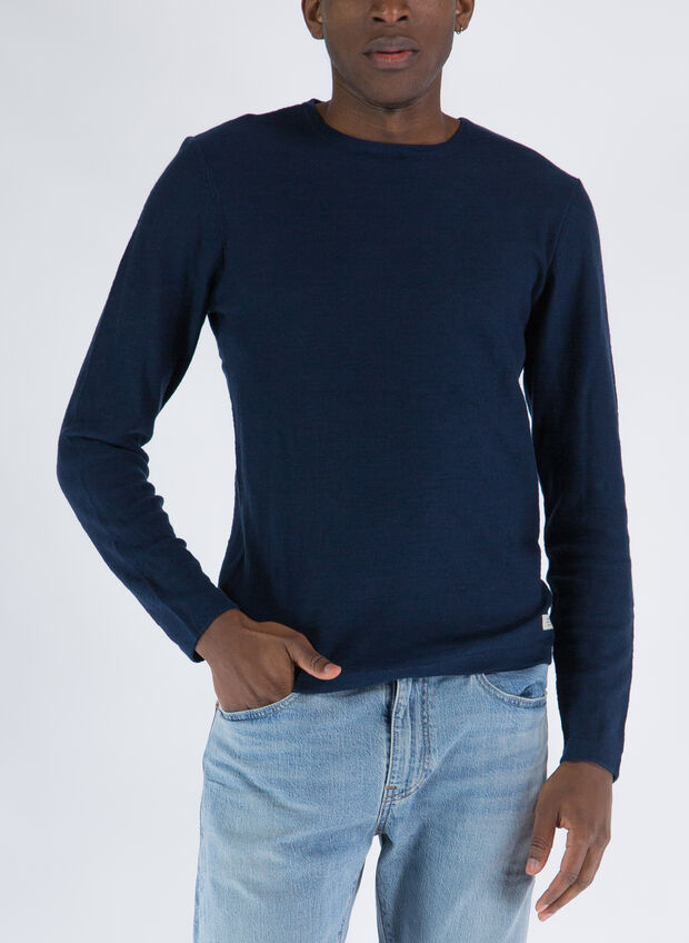 MAGLIONE GIROCOLLO IN COTONE, , large