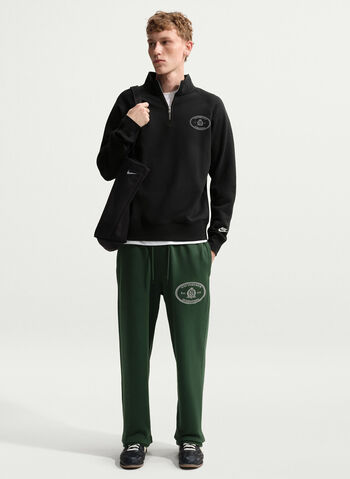 FELPA FL CLUB 1/2 ZIP, 010 BLK, small