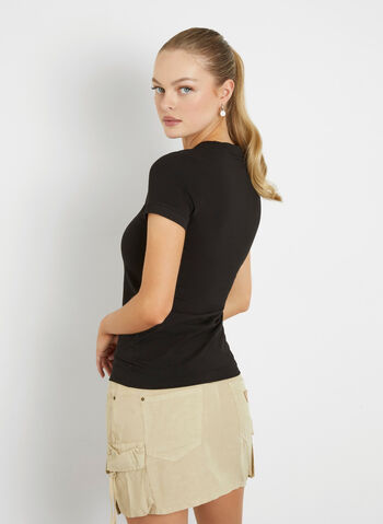 T-SHIRT MICRO LOGO LATO CUORE, JBLK BLK, small