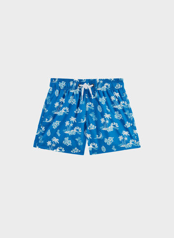 COSTUME BOXER BEACH LOGO RAGAZZO, A22KB AZZURRO, small