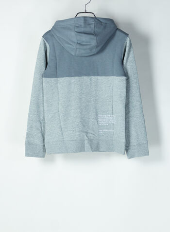 FELPA CON CAPPUCCIO IN FRENCH TERRY RAGAZZO, 063GREY, small