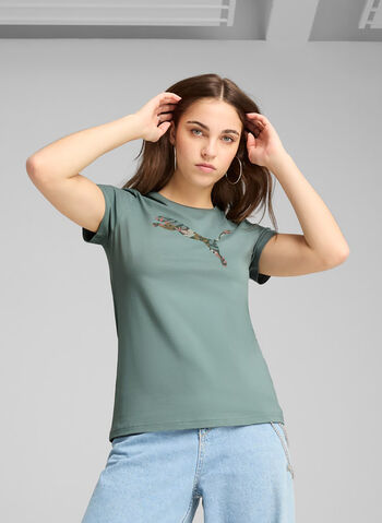 T-SHIRT CON LOGO GRAPHICS FLORAL CAT, 30 SALVIA, small