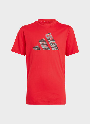 T-SHIRT LOGO GRAPHIC RAGAZZO, RED, small