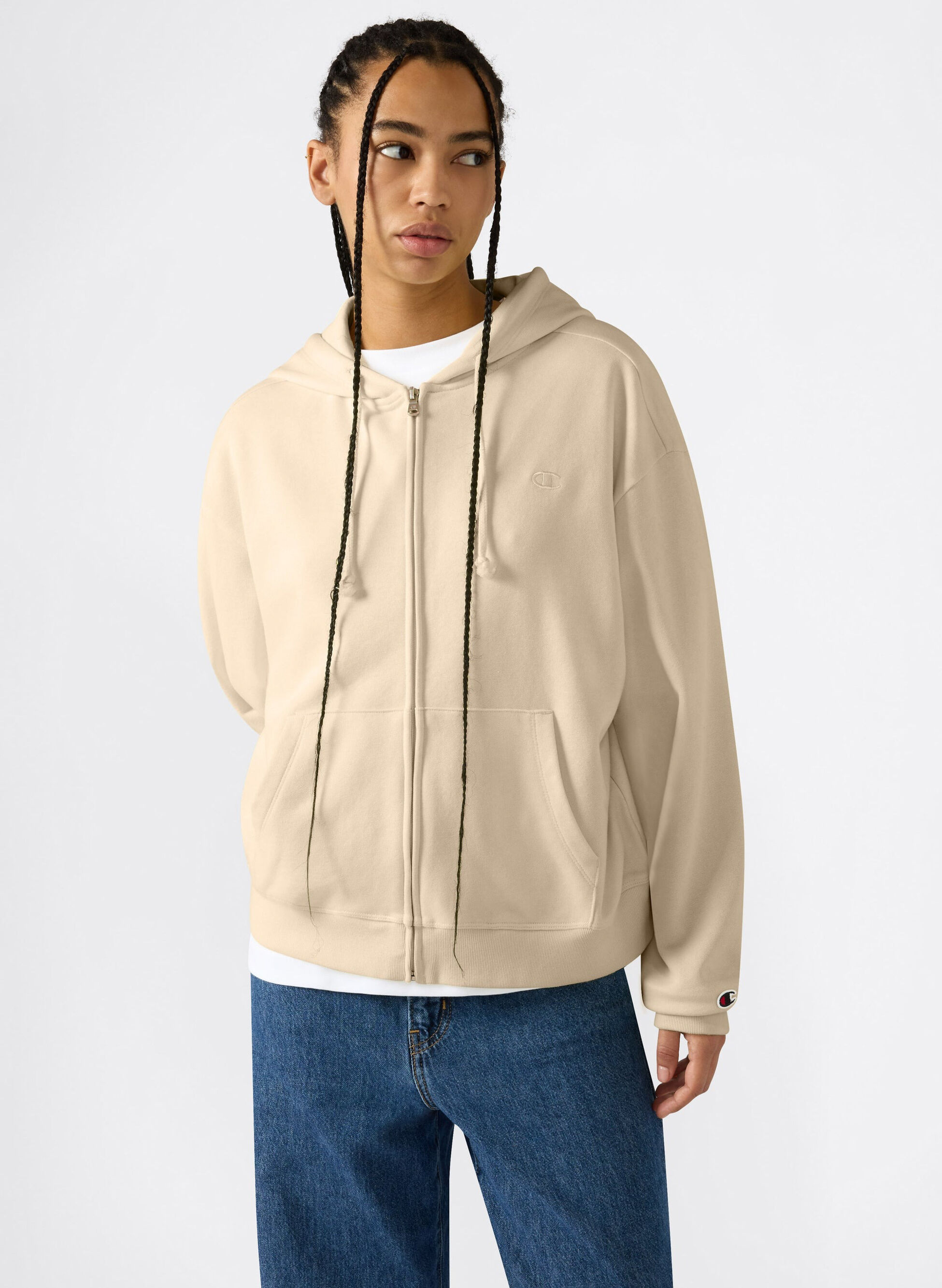 FELPA LEGGERA CON LOGO “C” TONAL RICAMATO ICONS XS