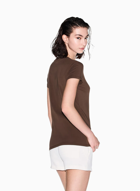 T-SHIRT MICRO LOGO, U6136 BISCOTTO, medium
