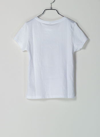 T-SHIRT STAMPA PAILLETTES RAGAZZA, , small