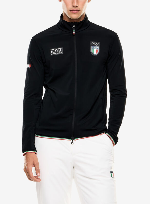 FELPA ITALIA TEAM IN POWERSTRETCH, UC001 BLK, medium