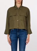 CAMICIA MANICA 3/4 DOPPIA TASCA, X0766 OLIVA, thumb