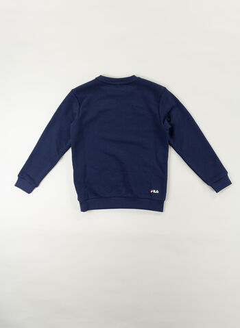 FELPA GIRO MACRO LOGO RAGAZZO, 50001 NVY, small