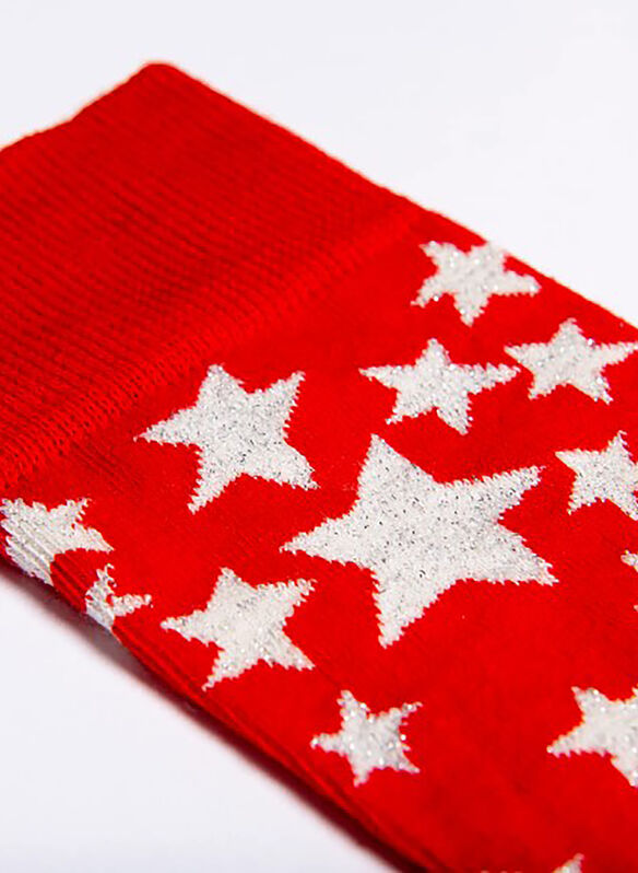 CALZA STARS CHRISTMAS GIFT BOX, 4300 RED, medium