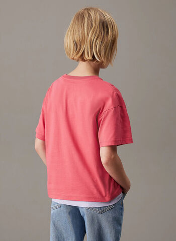 T-SHIRT GIROCOLLO A MANICHE CORTE RAGAZZA, , small