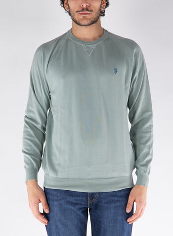 MAGLIONE GIROCOLLO CON LOGO, 442 SALVIA, small