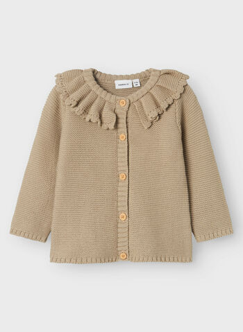CARDIGAN LIANNE BIMBA, PURE CASHMERE CARTA ZUCCHERO, small