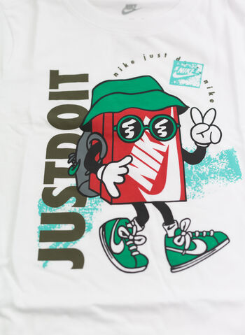 T-SHIRT BOXY PEACE BAMBINO, 001 WHT, small