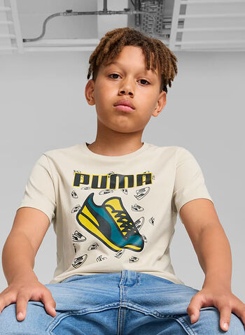T-SHIRT ESSENTIAL LOGO LAB RAGAZZO, 68 DESERT DUST, small
