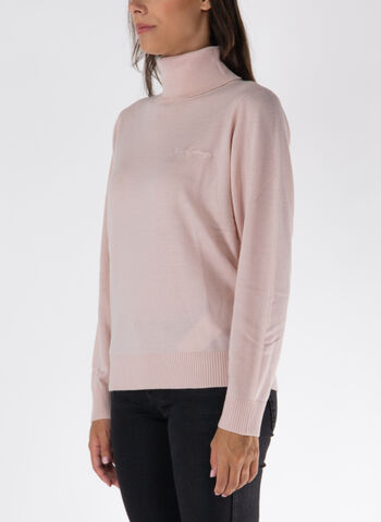 MAGLIONE DOLCEVITA CON LOGO, 14BQ ROSE, small