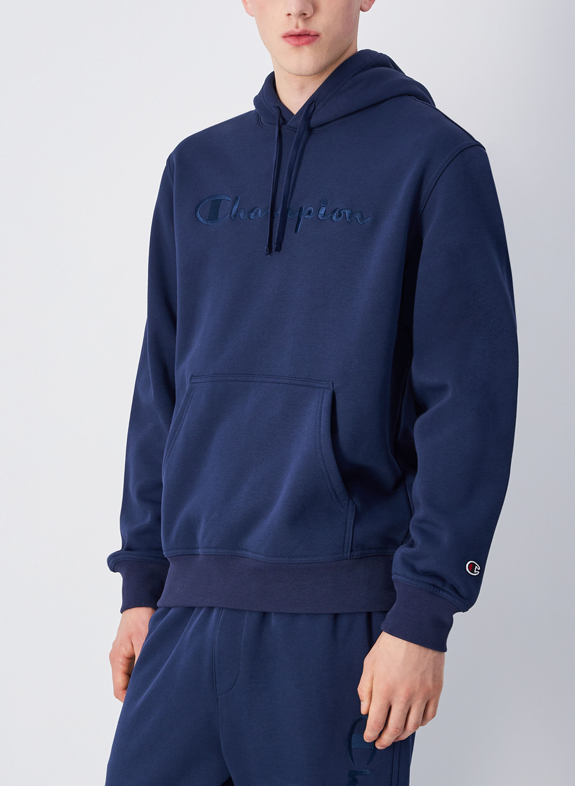 FELPA CON RICAMO LOGO HOODIE XS
