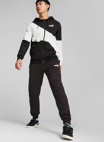 TUTA SPORTIVA FULL ZIP, 01 BLKWHT, small