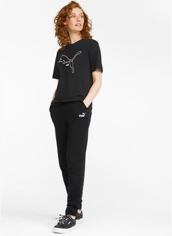 PANTALONI ESSENTIALS+ RICAMATI, 01 BLK, small