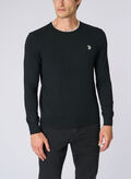 MAGLIONE GIROCOLLO, 199 BLK, thumb