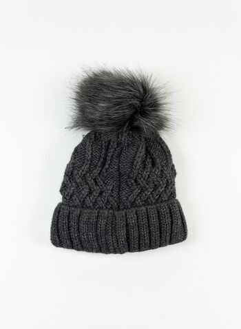 CAPPELLO PON PON, DARK GREY, small