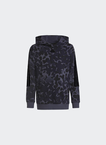 FELPA CON CAPPUCCIO FUTURE ICONS 3-STRIPES GRAPHIC, NVYBLK, small