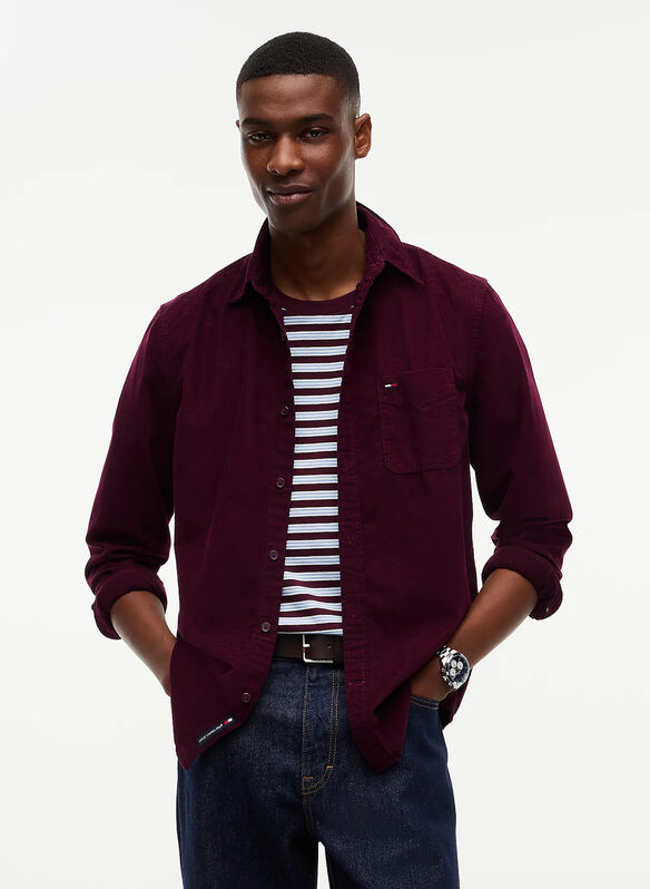 CAMICIA VELLUTO, V11 BORDEAUX, medium