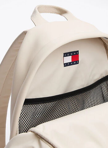 ZAINO ESSENTIAL CON PLACCHETTA E LOGO, ACG PANNA, small