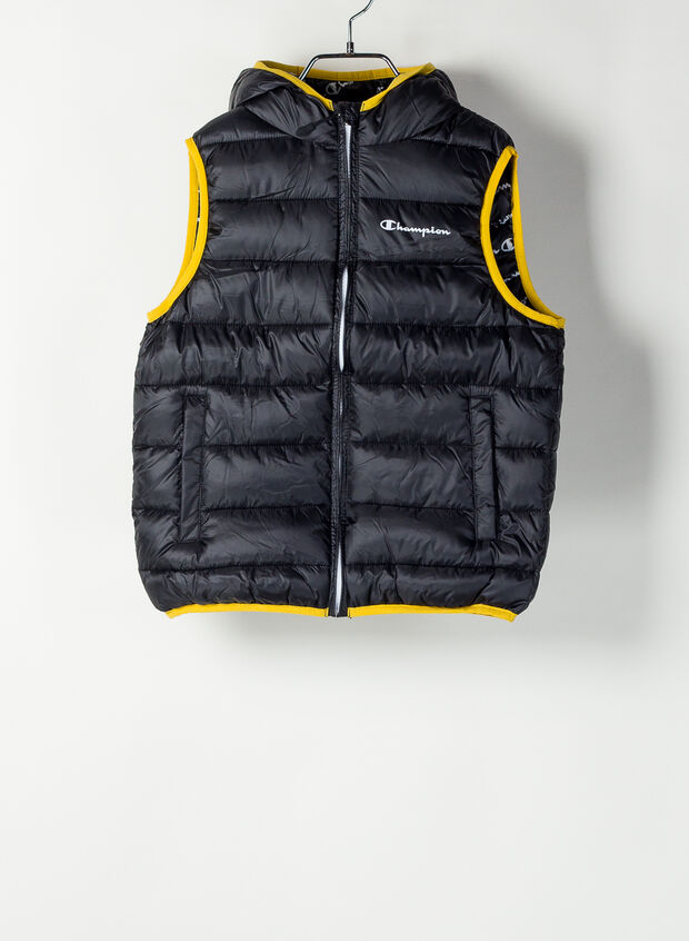 SMANICATO CON CAPPUCCIO RAGAZZO, KK001BLK, large