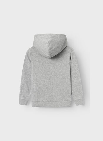 FELPA HOODIE BEHANS TESCHIO RAGAZZO, GREY MELANGE, small