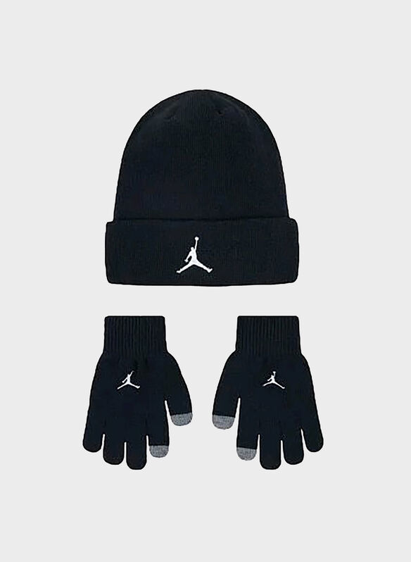 SET CAPPELLO+GUANTO JORDAN UNISEX, 023 BLK, medium