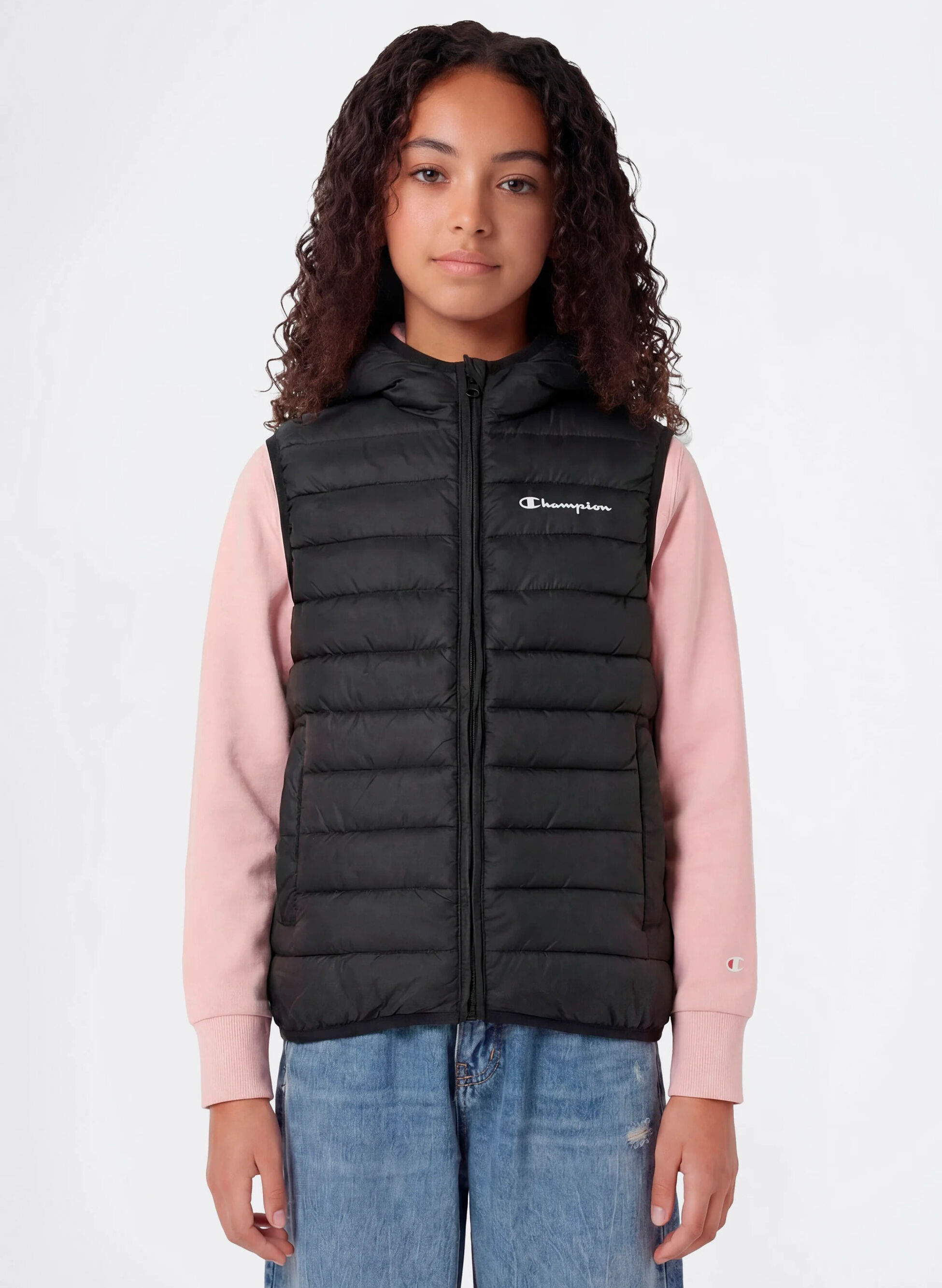 Gilet Imbottito Con Cappuccio Da Bambino