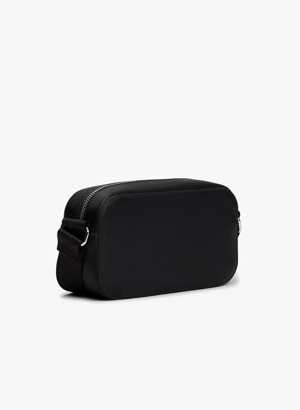 BORSA ESSENTIAL CON TRACOLLA E LOGO, BDS BLK, medium