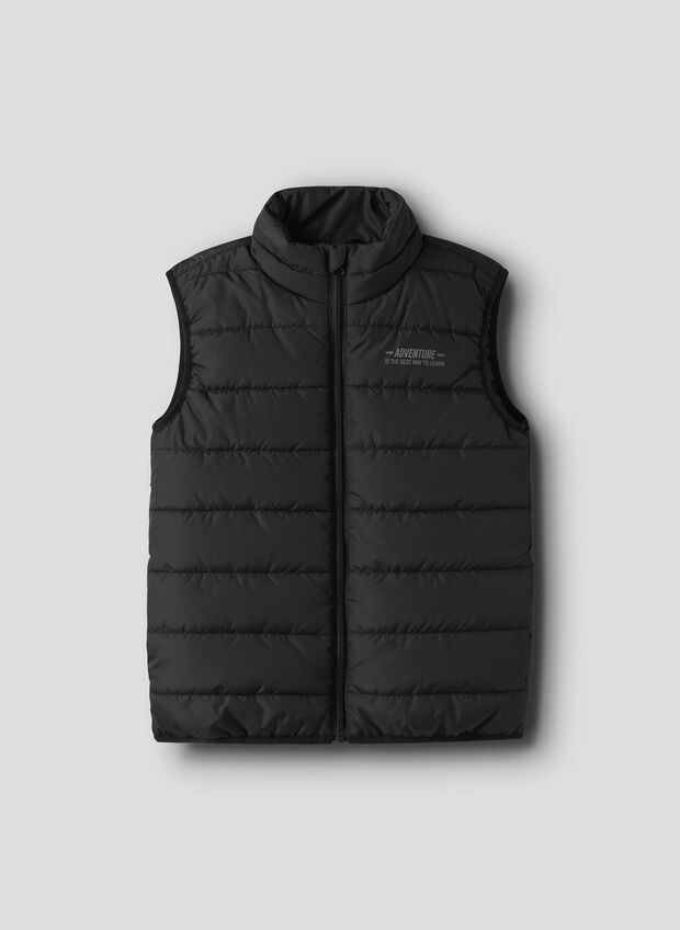 GILET PUFFER, BLACK, large