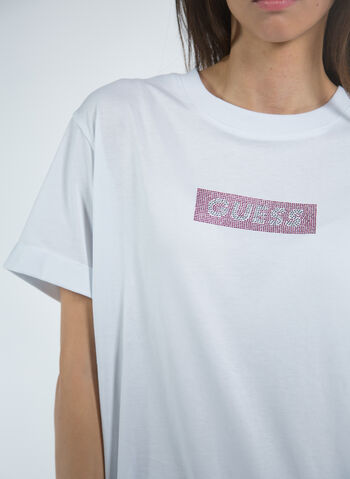 T-SHIRT CON LOGO STRASS, , small