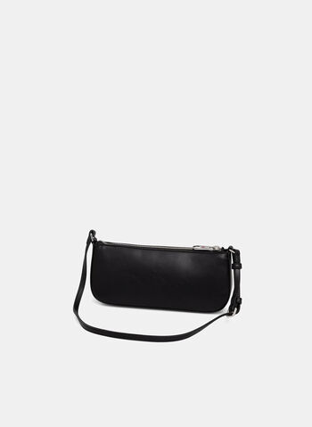 BORSA A SPALLA ESSENTIAL CON LOGO, BDS BLK, small