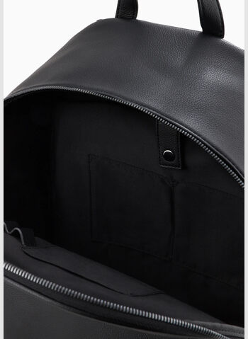 ZAINO SEMI-RIGIDO CON TASCA ESTERNA UNISEX, 00020 BLK, small