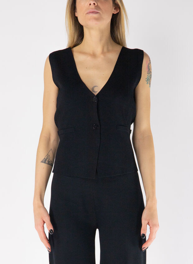 GILET FILO PUNTO MILANO 2 BOTTONI, , large
