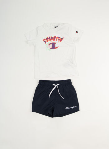 COMPLETINO T-SHIRT+SHORT BACK TO THE BEACH BIMBO, WW001 WHTNVY, small