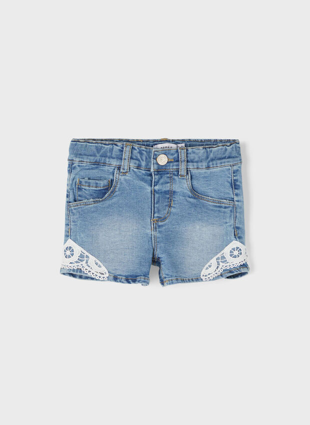 SHORTS JEANS SALLI BAMBINA, MEDIUM BLUE, large