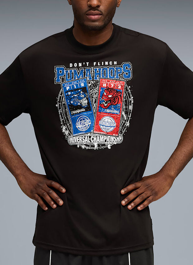 T-SHIRT HOOPAVERSE TRASPIRANTE, 01 BLK, large