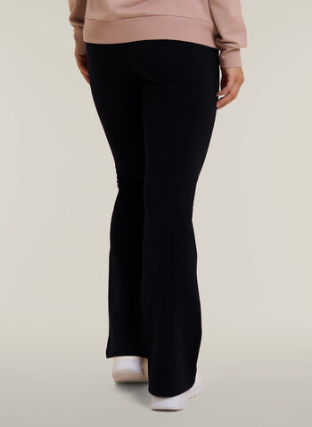 LEGGINGS FLARE IN FELPA ELASTICIZZATA, N BLK, small